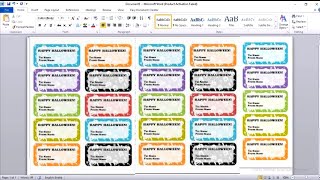 Printable Notebook Sticker Design in Microsoft Office Word Tutorial || Design Sticker in Ms Word @dp screenshot 4