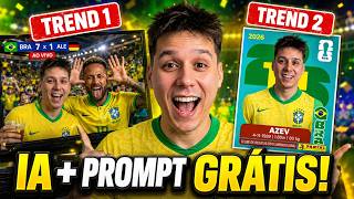 TRENDS VIRAIS da COPA com IA: Figurinha + Vídeo no Estádio GRÁTIS!