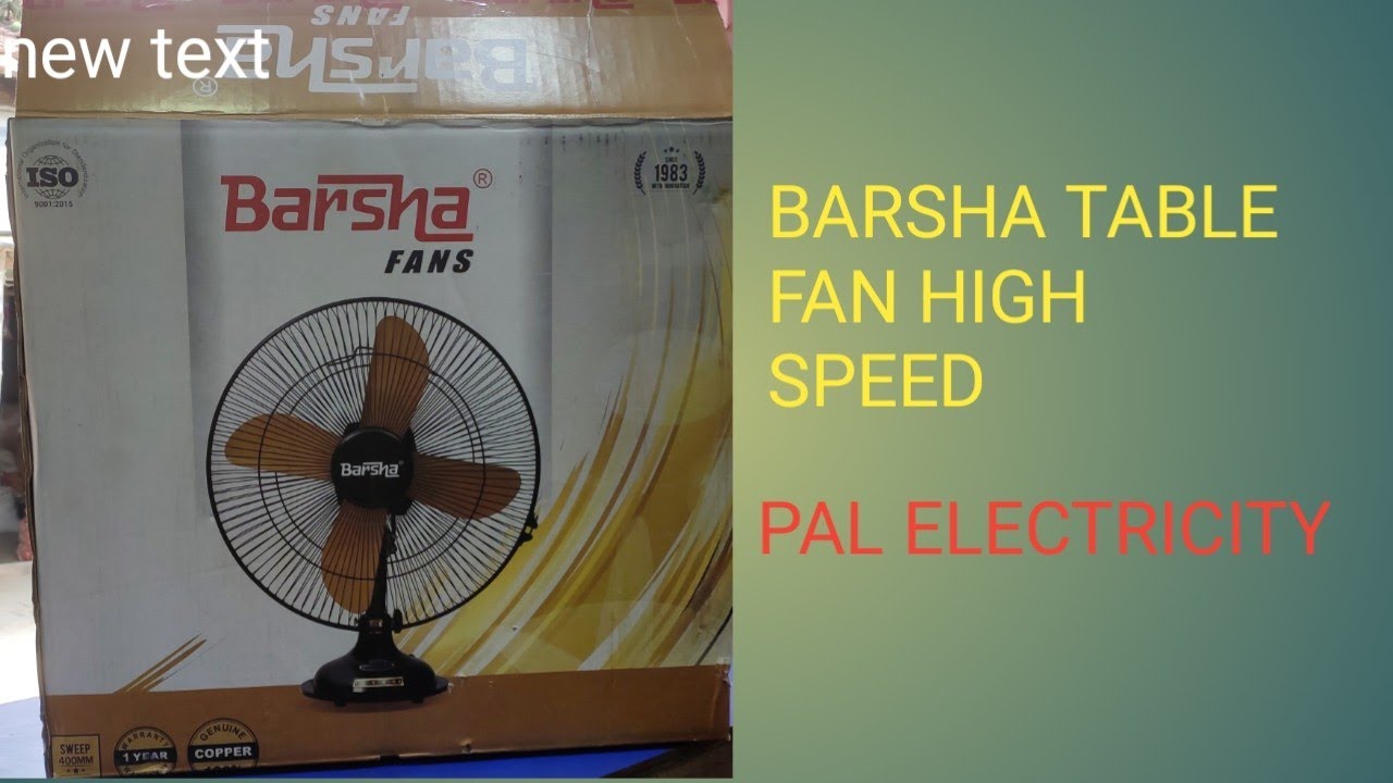 Barsha high speed table fan pal electricity🔌⚡😊 YouTube