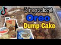 OREO COOKIE DUMP CAKE RECIPE🍪🎂😋 | TikTok APPPROVED...IT IS SUPER YUMMY👍🥣 #tiktok #dumpcake #dessert