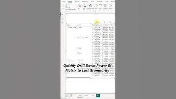 How to Quickly Drill Down Power BI Matrix to Last Granularity #powerbi #shorts