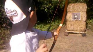 SF Archers - Toddler tackles target 2 white range