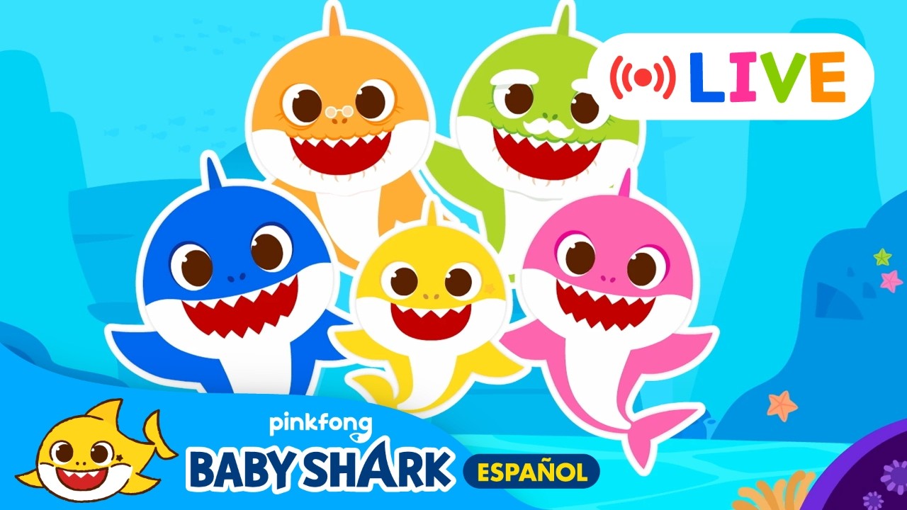 🔴EN VIVO | Lo Mejor de Tiburón Bebé  | Canciones y Juegos Infantiles | Baby Shark en español