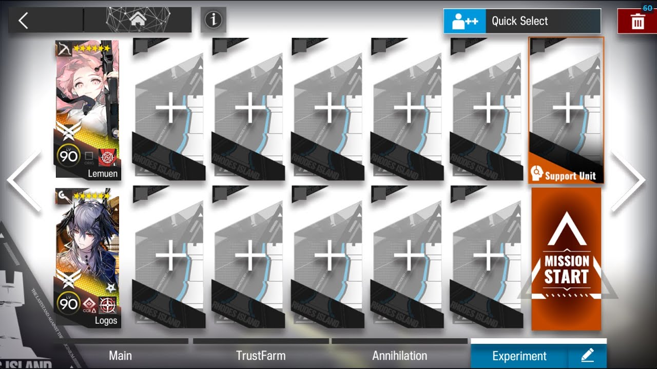 【Arknights】Lemuen Module Y Mission Clear (AFK, Low-Step)