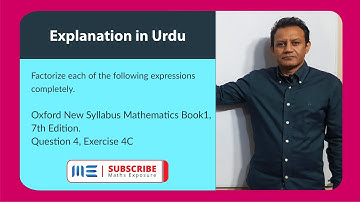 O level Factorization, Question 4, Exercise 4C, Oxford New Syllabus Mathematics Book 1, 7th edition.