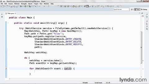 java tutorial Watching a Directory For File Changes