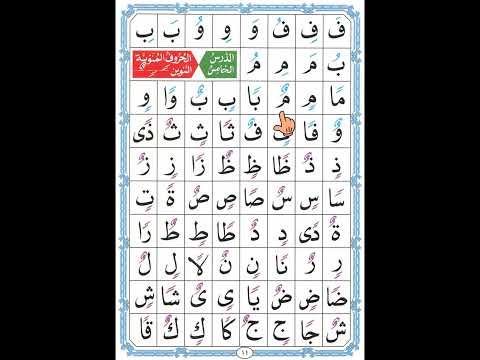 القاعدة النورانية الدرس الخامس الحروف المنونة