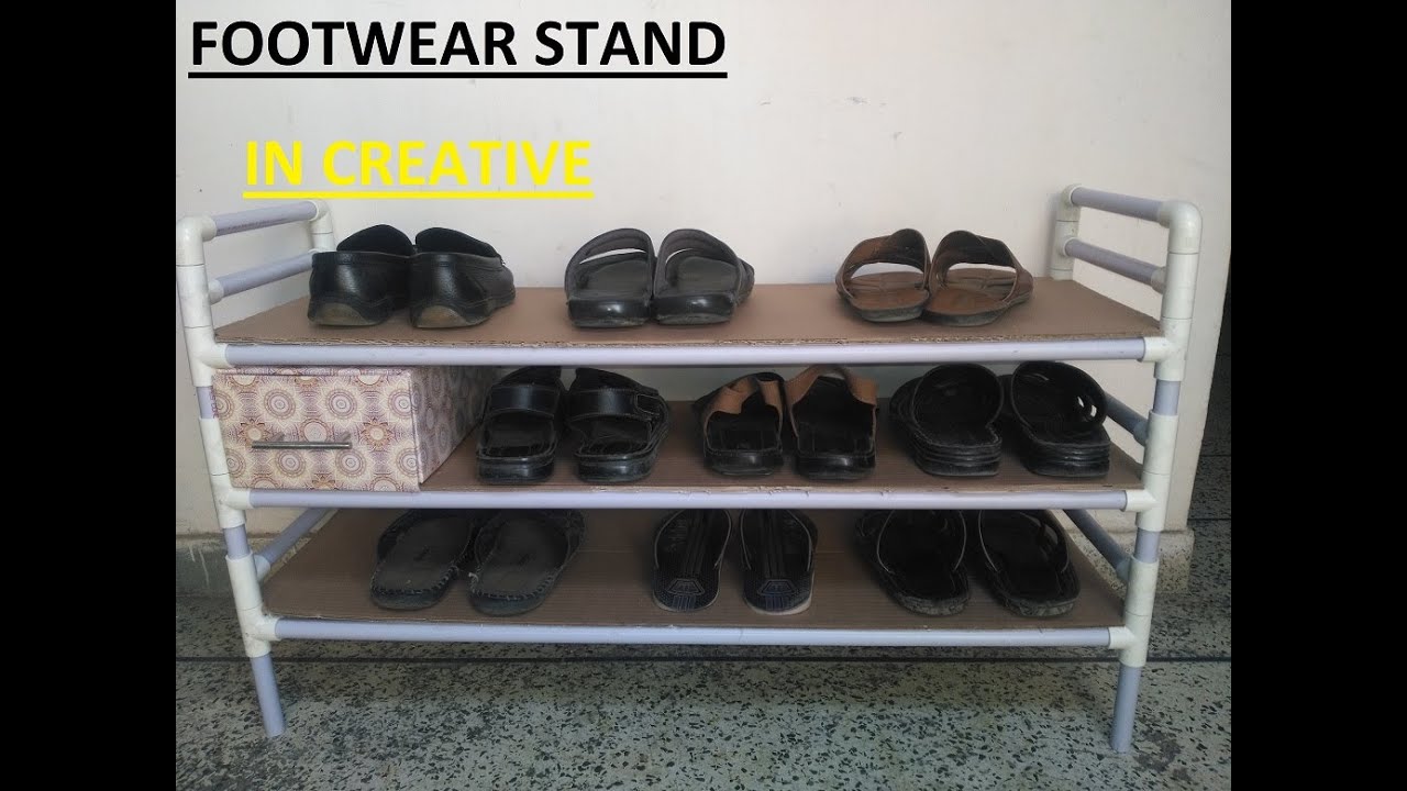 HOW TO MAKE FOOTWEAR STAND ll IN CREATIVE YouTube