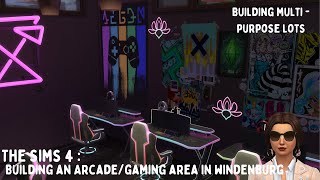 I BUILT a BOWLING ALLEY AND ARCADE in WINDENBURG |The Sims 4| Speedbuild | No CC