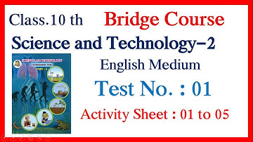 10th Bridge Course | Science-2 | Test No.1 | English Medium | सेतू अभ्यासक्रम | genius science