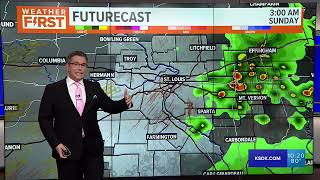 Famous KSDK-5, St. Louis MO, 10 pm newscast, Jim Castillo weather segment, June 23, 2023 Wealth