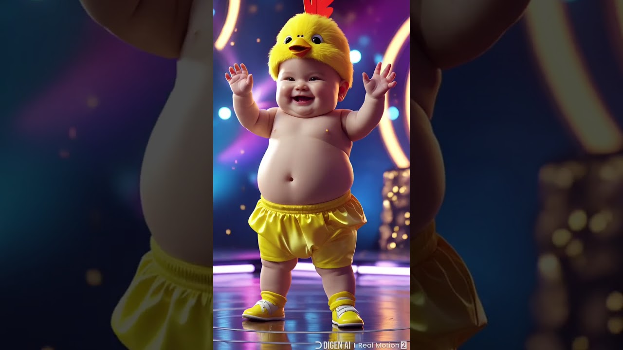 Funny Chubby Kid Dancing with Popcorn Hat 🍿😂 | Epic Dance Shorts