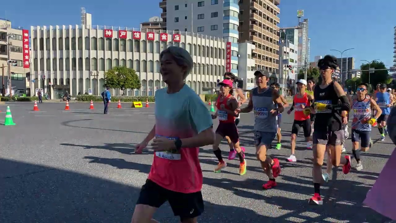 神戸マラソン 2025年 4K解像度24fps だいたい3km地点かな