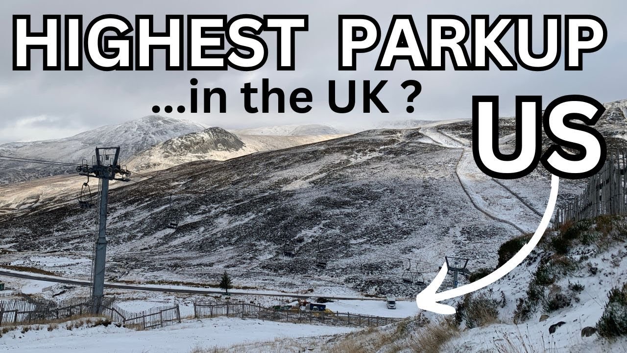 Поездка на автодоме по Снежной дороге в Кэрнгормсе, самой высокогорной дороге общего пользования ...