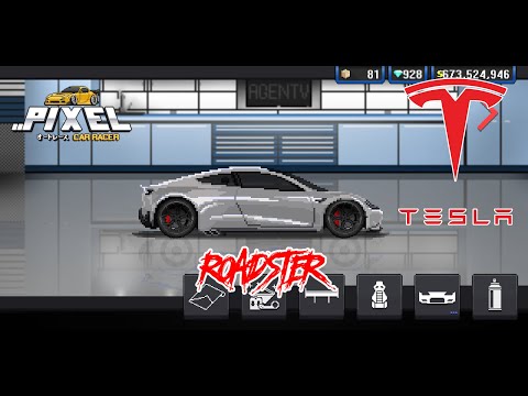 PIXEL CAR RACER - TESLA ROADSTER!!!!