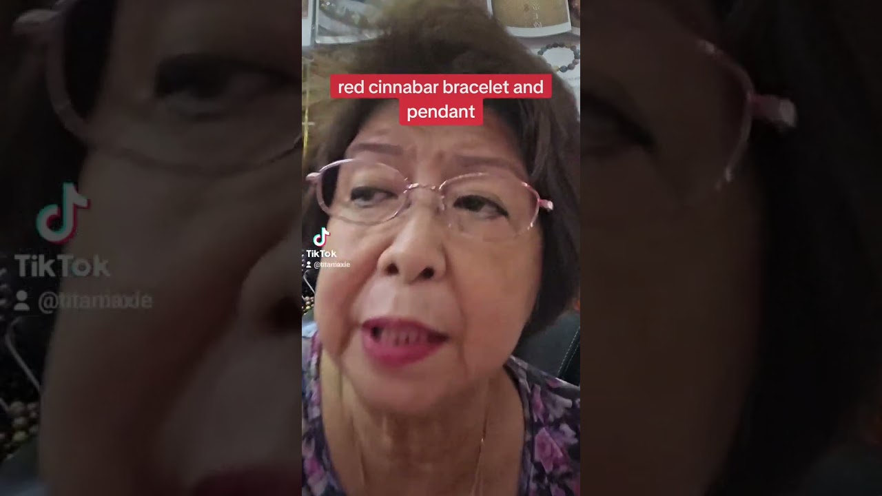 red cinnabar bracelet and pendant