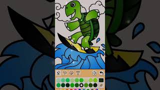 Coloring pictures turtle #coloring #picture #turtle #animals #shorts