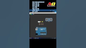 Menyalakan LED Sensor Ultrasonik #tutorial  #arduinoproject #coding  #sensor #project #ultrasonik