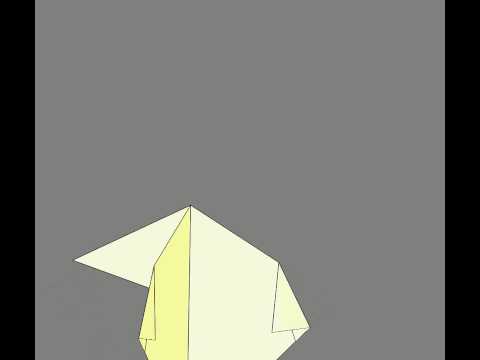 Курица из оригами схема