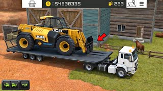تحدي الأحمال الثقيلة 🚛 | مهمة نقل JCB في FS 18 | لعبة محاكاة الزراعة الواقعية 🔥 screenshot 3
