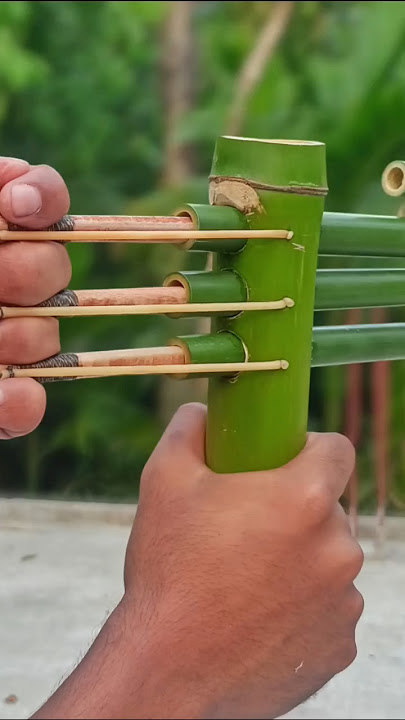 Bamboo Creations with 3 arrow #bamboo #Slingshots #DIY