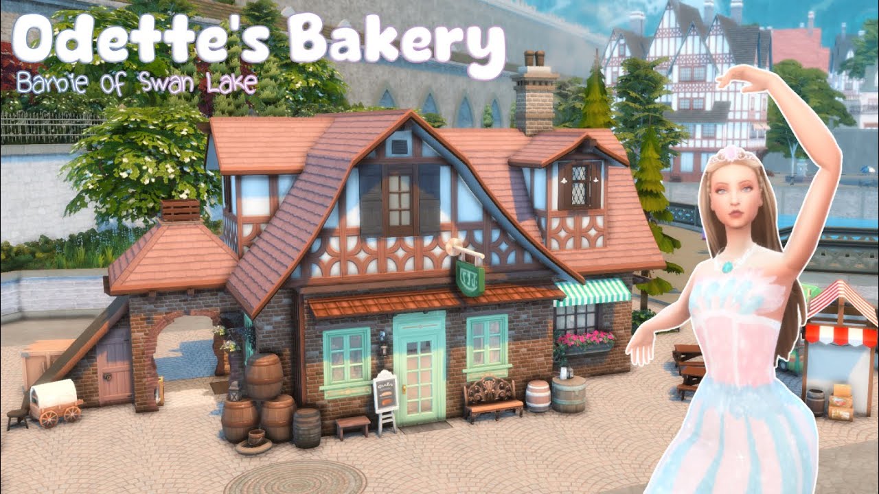Barbie: Odette's Bakery 🦢🩰🥖 | Sims 4