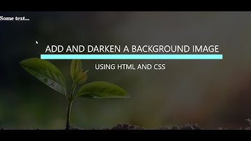 How to darken background image with CSS