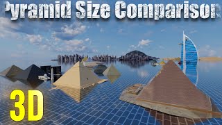 How Big Are The Pyramids? | Amazing 3D Size Comparison| Pyramid Size Comparison 3D