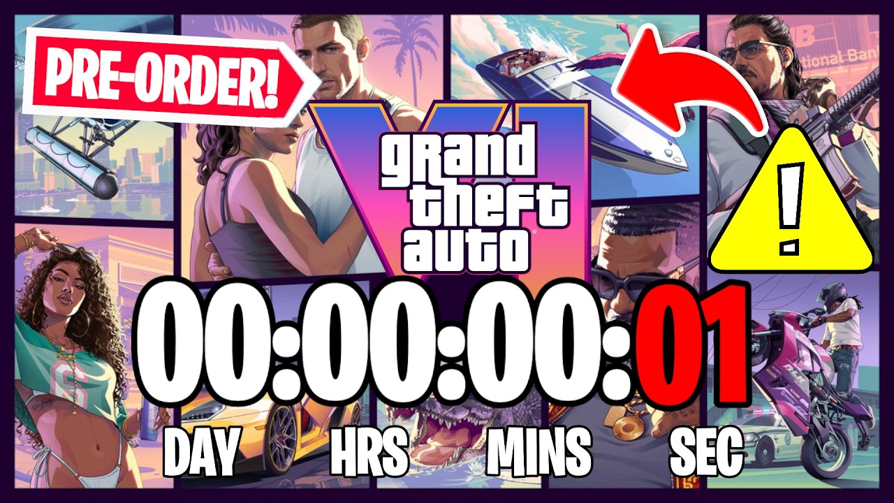Grand Theft Auto VI Pre-Orders Countdown LIVE🔴 24/7 & How Long Till GTA 6 Releases?