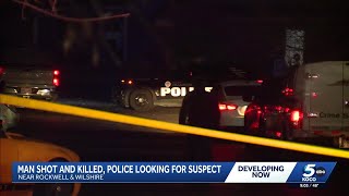 Police search for suspect after man shot and killed at northwest Oklahoma City apartment complex