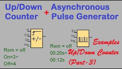 Siemens PLC ---Examples Asynchronous pulse generator &  Up-Down Counters in the LOGO!-(Part-3)