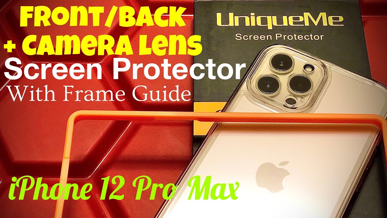 HOW TO INSTALL FRONT AND BACK SCREEN PROTECTOR + CAMERA LENS PROTECTOR FOR IPHONE 12 PRO MAX