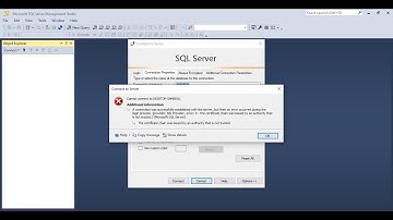 How to fix the certificate chain was issued by an authority that is not trusted in SQL Server