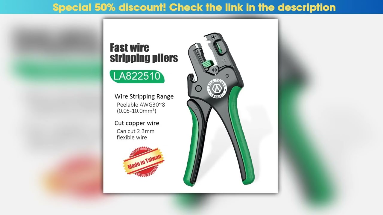 LAOA Multifunctional Fast Fully Automatic Wire Stripping Pliers Cable Cutting Nippers Adjustable