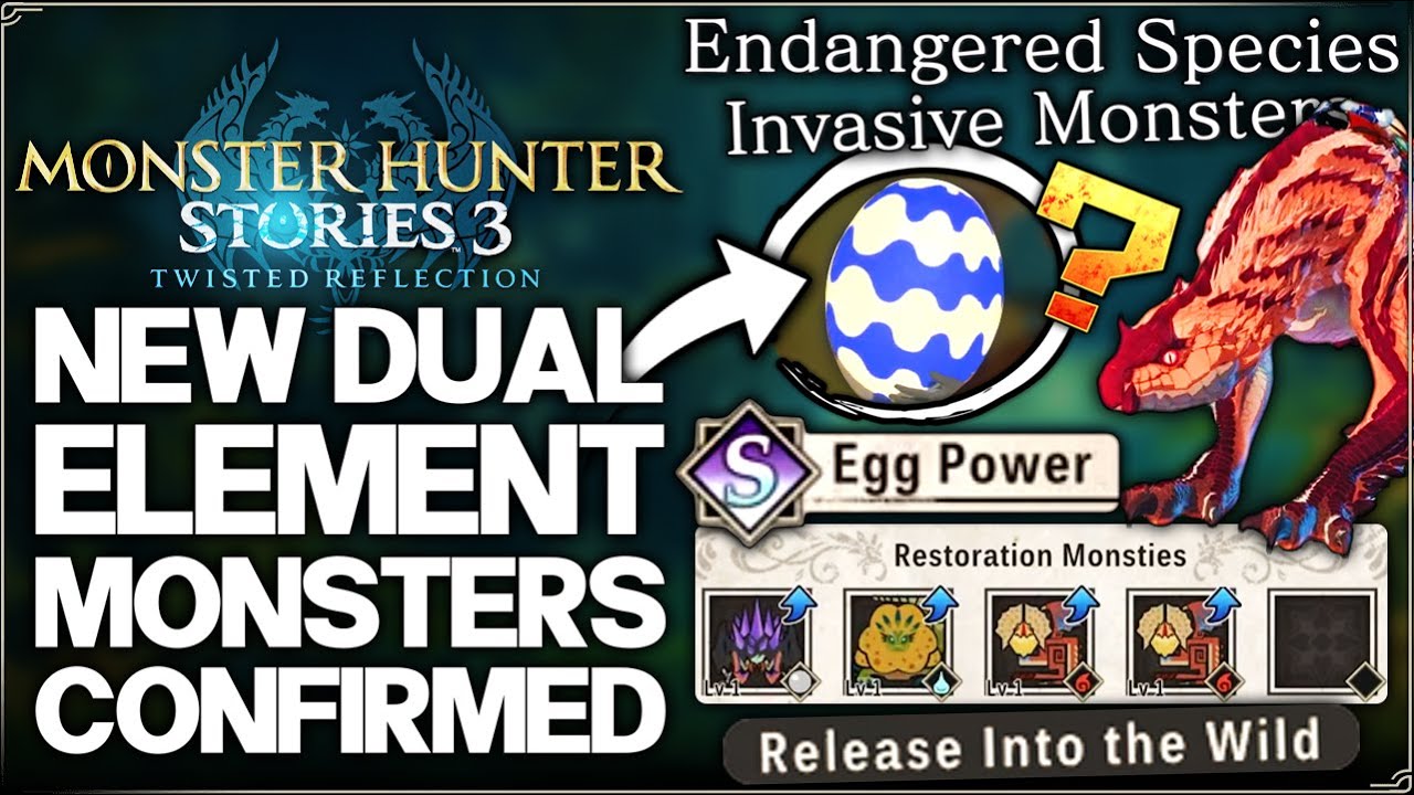 NEW DUAL ELEMENT MONSTERS CONFRIRMED - New Gameplay & New Monstie Reveal - Monster Hunter Stories 3!