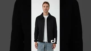 Leopoldo Erkek Siyah Nubuk Deri Mont