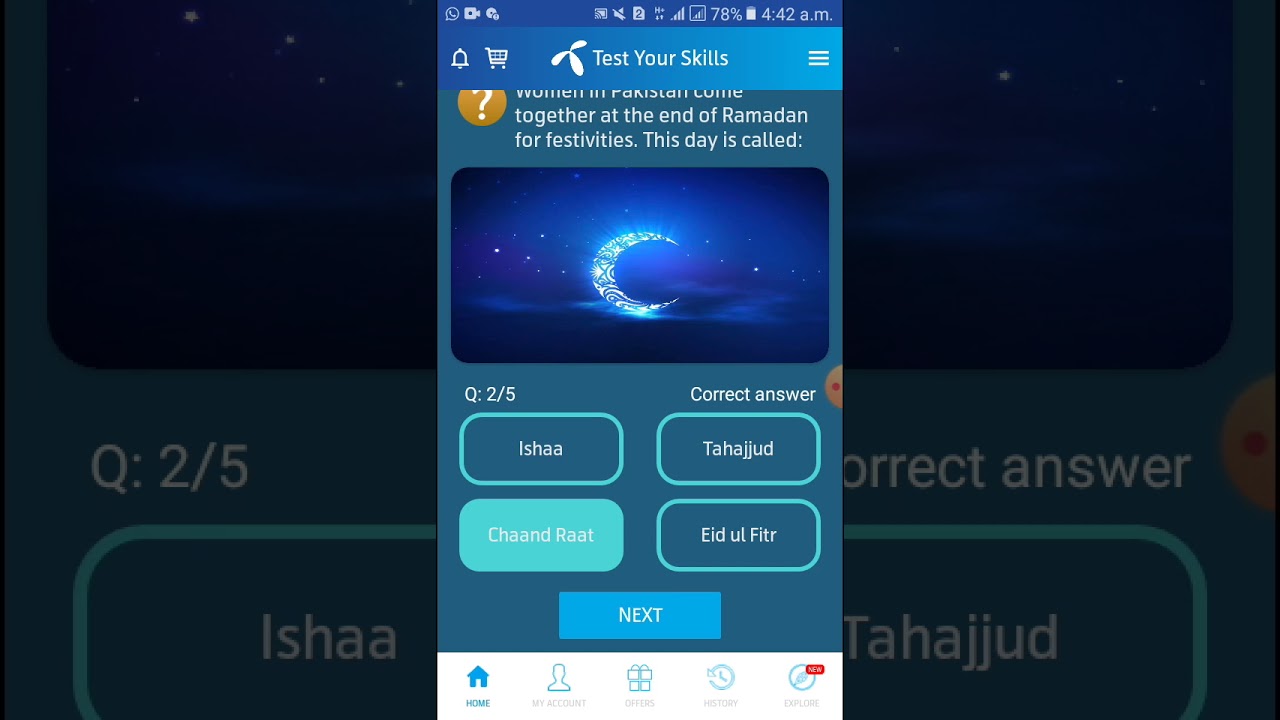 my telenor app test your skills 1 may today