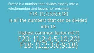 Grade 7 - Mathematics - Multiples and factors