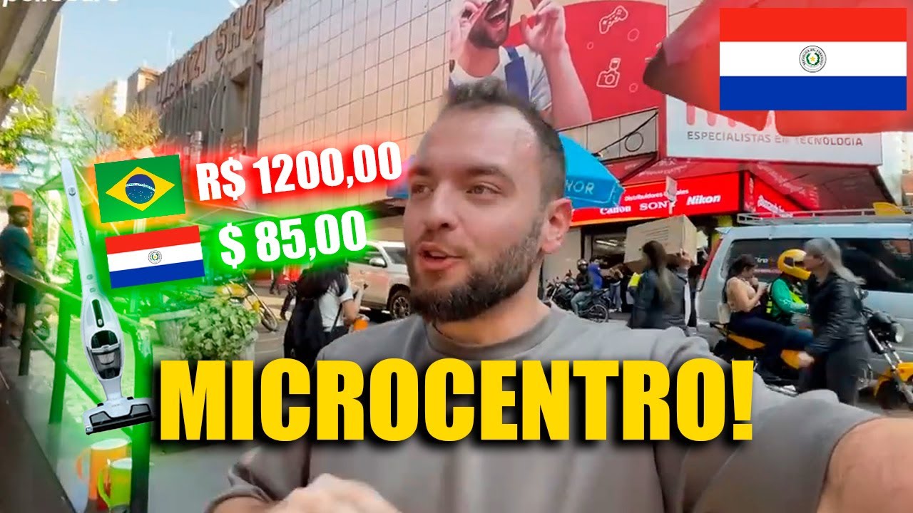 ELETRÔNICOS MAIS BARATOS no PARAGUAI! 😱 Tour no Microcentro + Dicas Importantes!