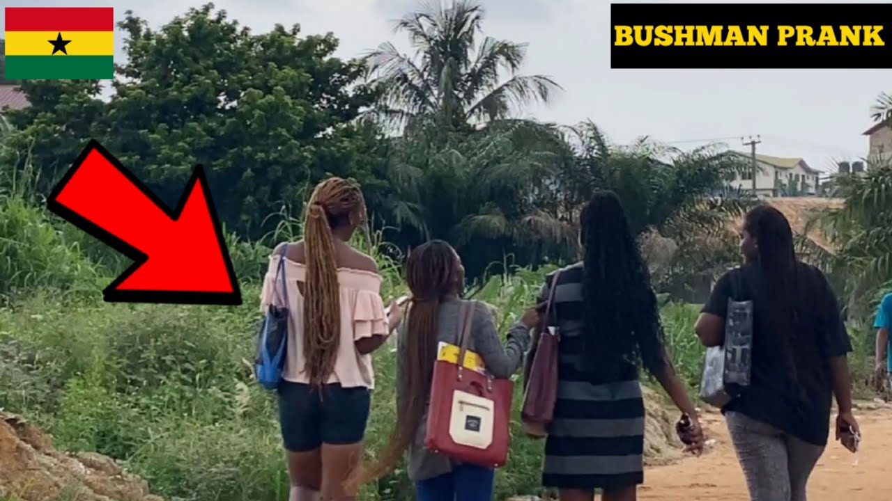 BUSHMAN PRANK SCARING PEOPLE IN GHANA YouTube