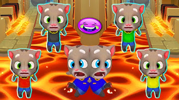 TALKING TOM GOLD RUN - ALL TWIN COLOR REACTION TOM LAVA FALLS/DOWN IN LAVA WORLD FUNNY FAIL