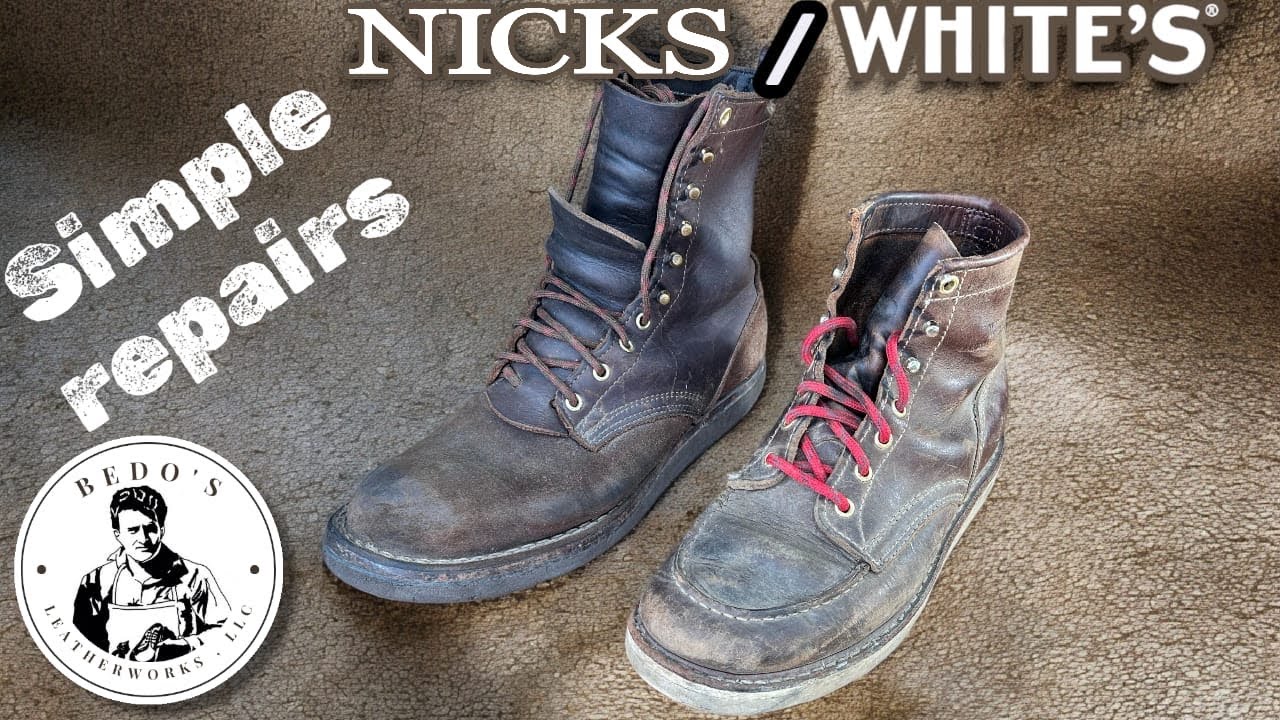 Simple Repairs on these Nicks and White’s Boots