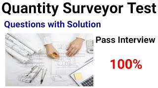 Top Quantity surveyor Interview Questions & Answers|Quantity surveyor course