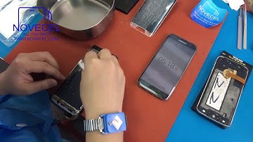 How to remove and clean the glue on Galaxy S6 edge LCD with this adhesive terminator Novecel 9666