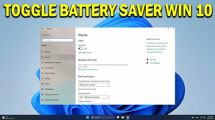 How To Enable or Disable Battery Saver in Windows 10 - Quick Fix