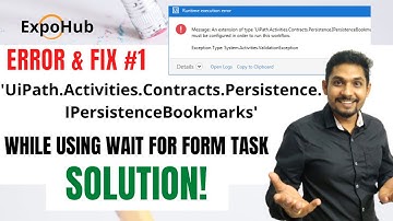 UiPath Error Message#1 An extension of type 