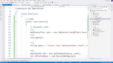 Lesson 19: Create the separate layer for database (Data Access Layer) in C Sharp. (URDU/HINDI)