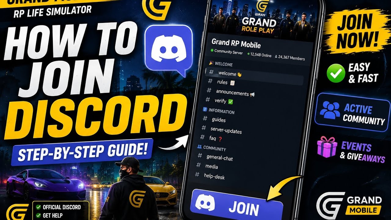 How To Join Grand RP Mobile Discord Server (Easy Tutorial) - YouTube