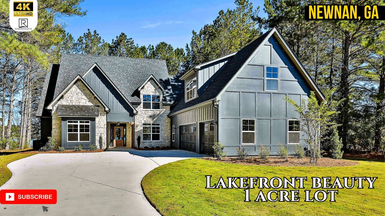 GORGEOUS Lakefront Beauty Home For Sale in Newnan GA - SITTING ON 1 ACRE LOT!