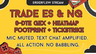 🌤️ Trade ES & NQ Live | 0DTE GEX, Footprint, Heatmap & TickStrike